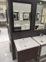 مغسلة دولاب كاربون فايبر  (60) OS280075 خشبي غامق  60*46 سم