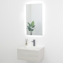 مغسلة بورسلان درج سحاب OS174 حوض رمادي فاتح 60سم 