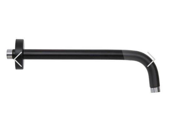 ماسورة دش جداري 343L30 LINE ايطالي REMER اسود مطفي دائري 30 سم