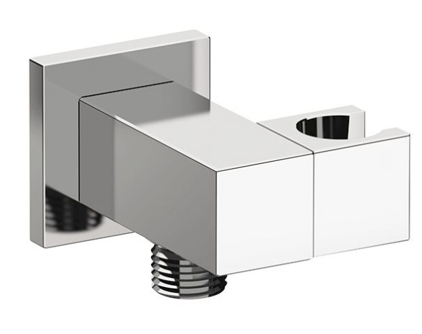 كوع دش مع قاعدة سماعة نحاس 337S ايطالي REMER كروم مربع