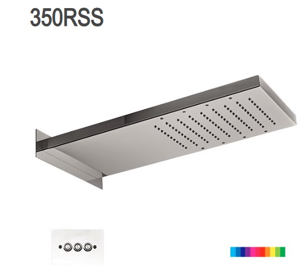 دش جداري شلال اسود مزود باضاءة ليد REMER