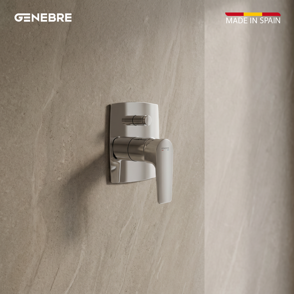 خلاط دش مخفي 66 45 32 64116 KORAL اسباني GENEBRE كروم خطين مستطيل