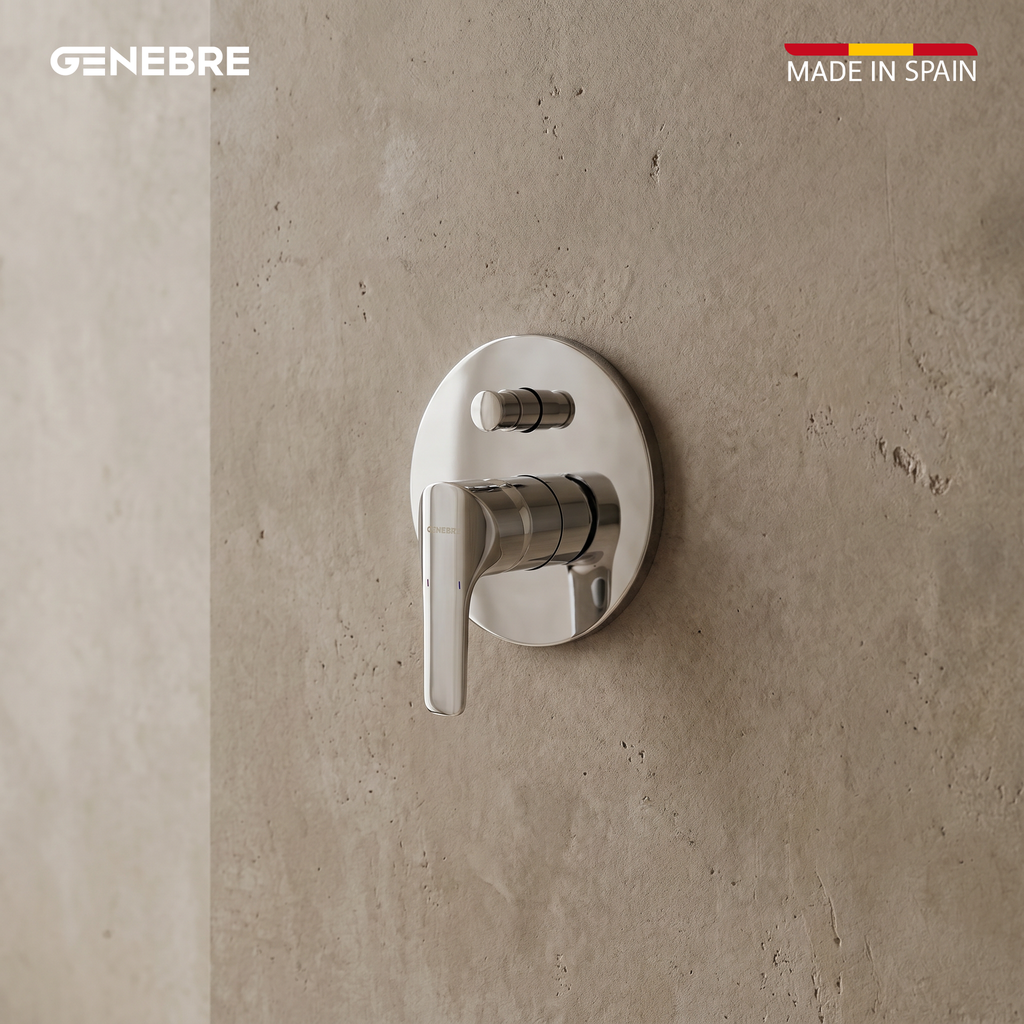 خلاط دش مخفي 66 45 28 61116 K8 اسباني GENEBRE كروم خطين دائري