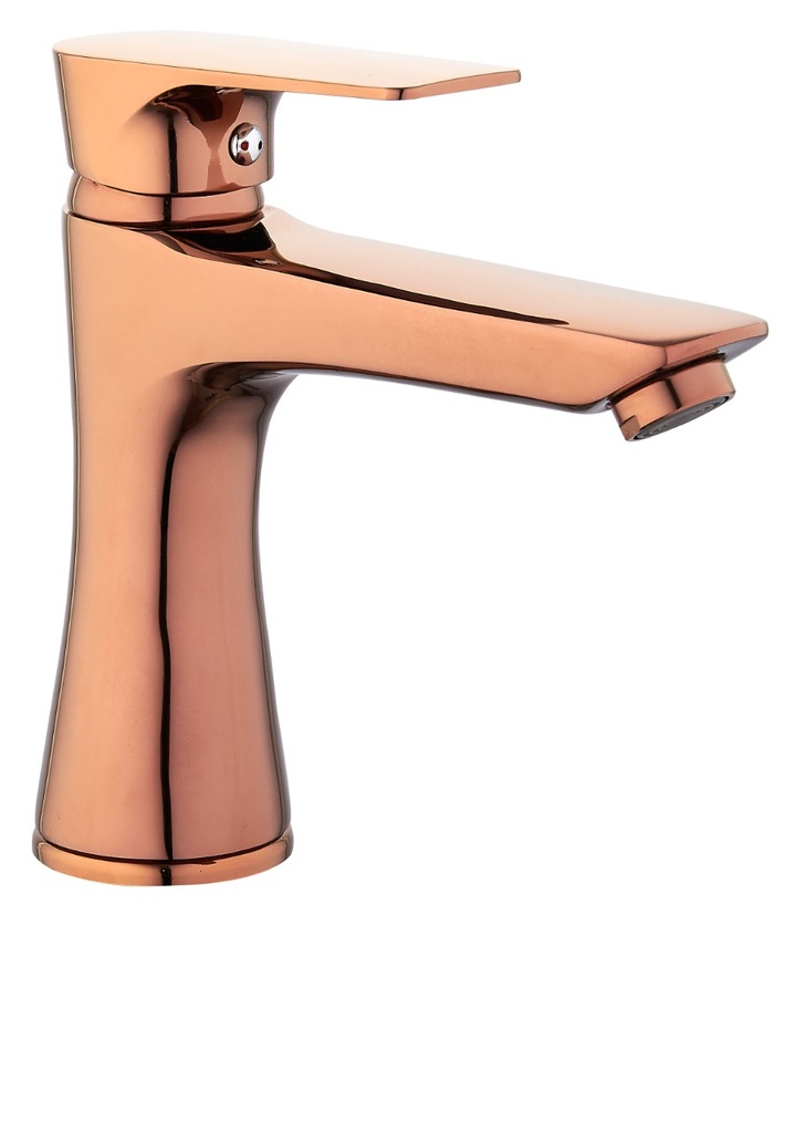 خلاط مغسلة 1432 نحاسي احمر قصير