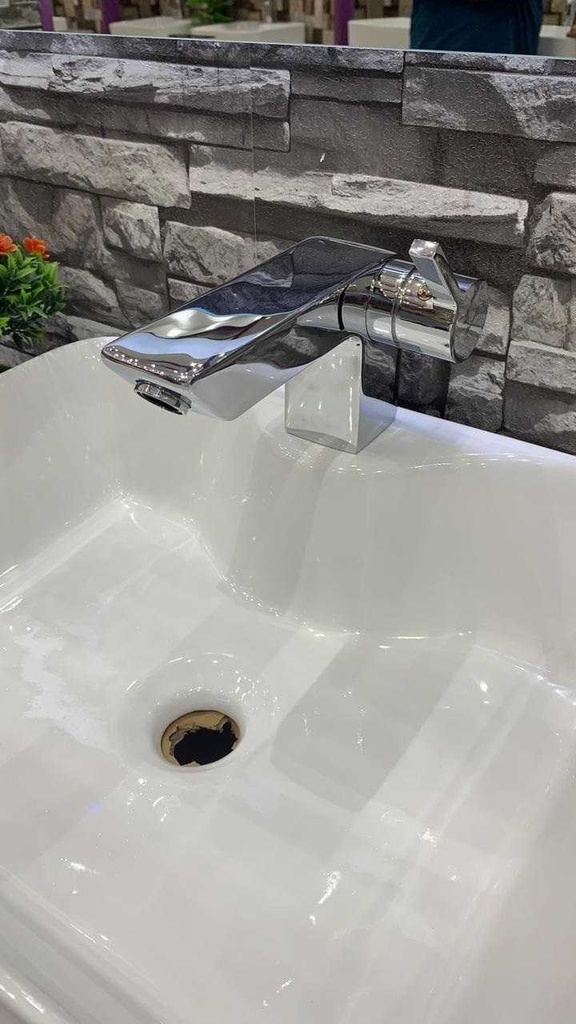 خلاط مغسلة اتومتيك 1452L كروم سادة اوريانت