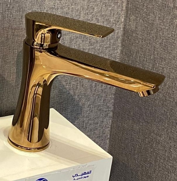 خلاط مغسلة 1432 روز جولد  قصير مع هراب