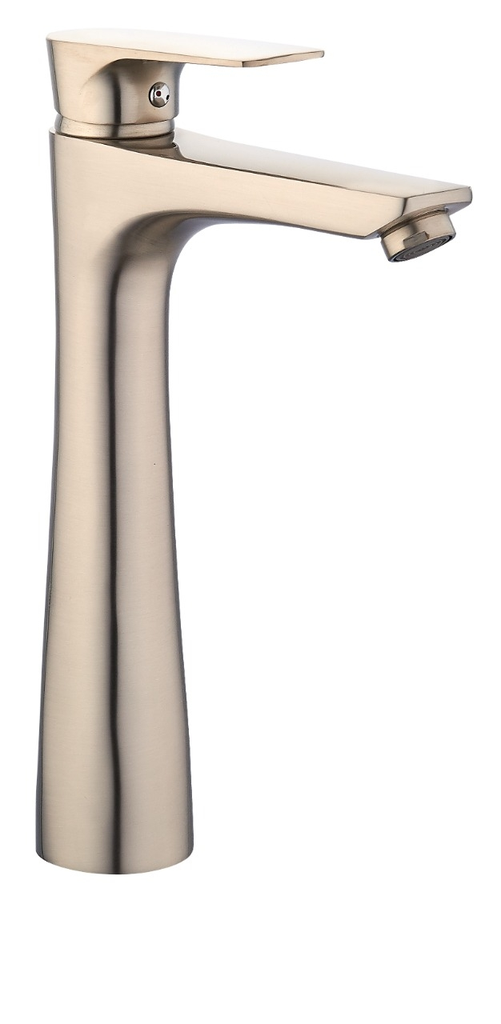 خلاط مغسلة 1432 برونزي فاتح عالي مع هراب (كرتون 10حبة)