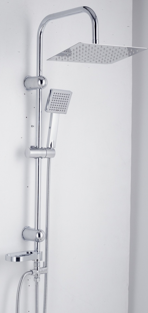 ماسورة دش SL1103 صيني ORIENT STANDARD كروم مربع 25*25 سم مع سماعة يد وصبانة