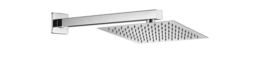 سماعة دش OS760069 صيني ORIENT STANDARD كروم مربع 30*30 سم مع ماسورة جداري 40 سم