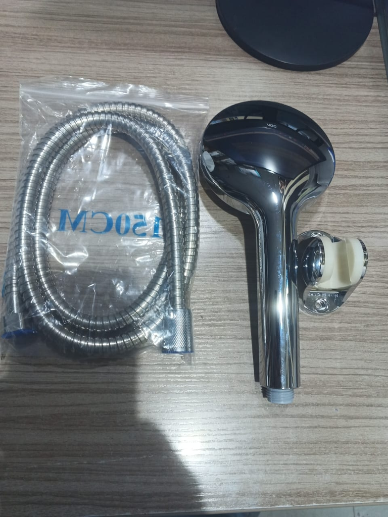 سماعة دش يد OS77 صيني ORIENT STANDARD كروم دائري وسط مع لي وقاعدة