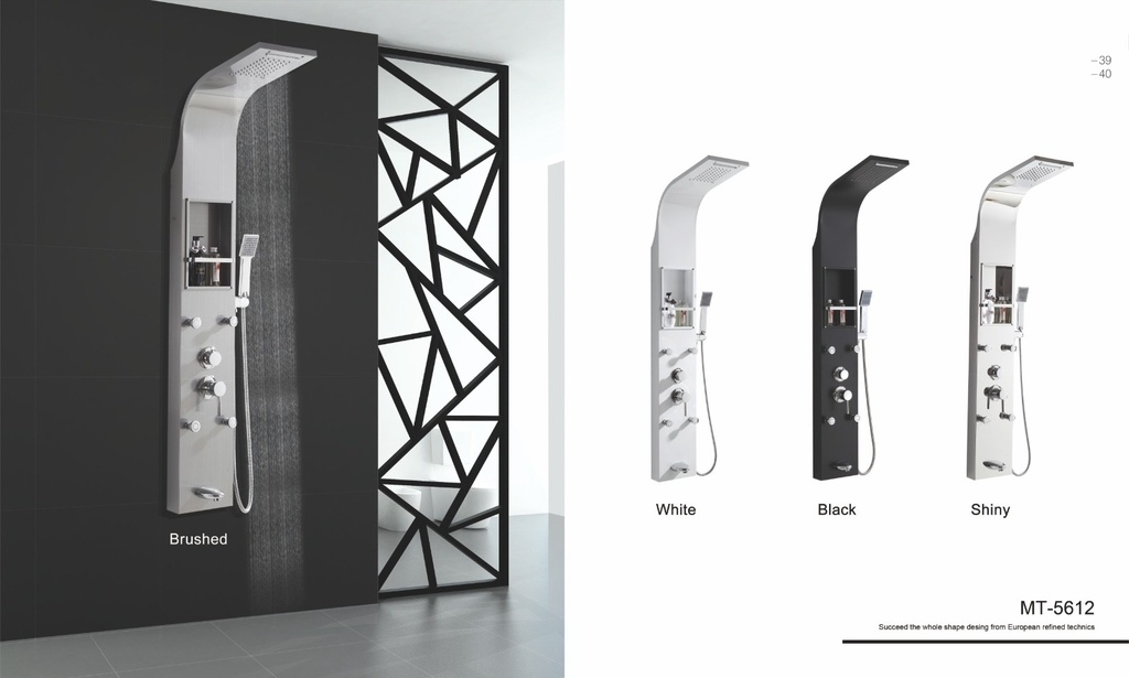 دش جداري OS400-2 صيني ORIENT STANDARD اسود مع رف