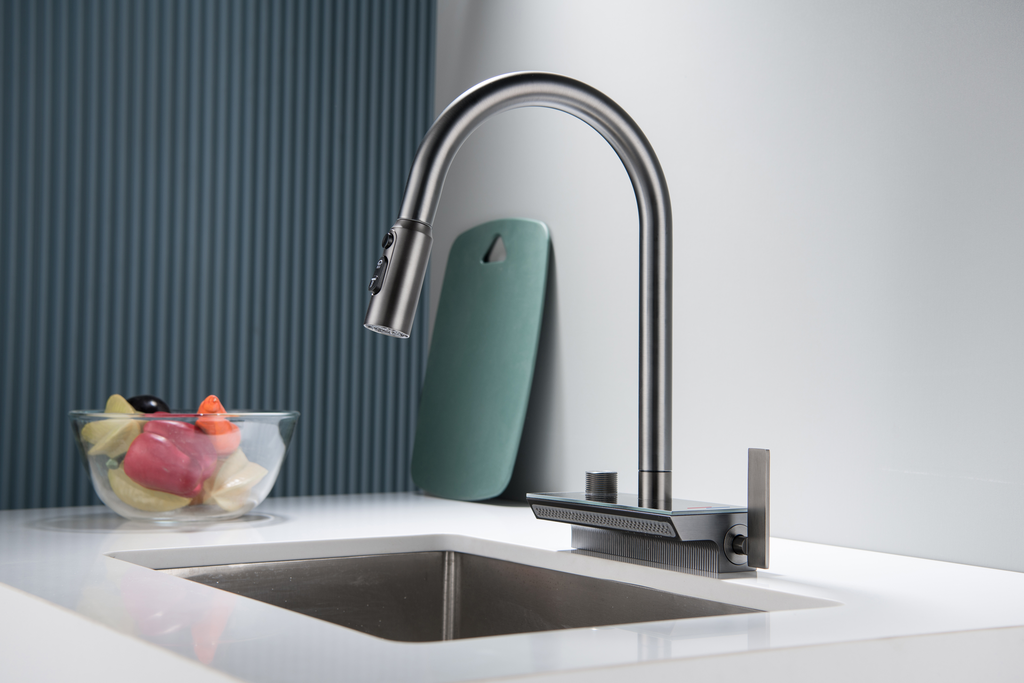 خلاط مجلى حوض LO3535 صيني LOLO رمادي غامق