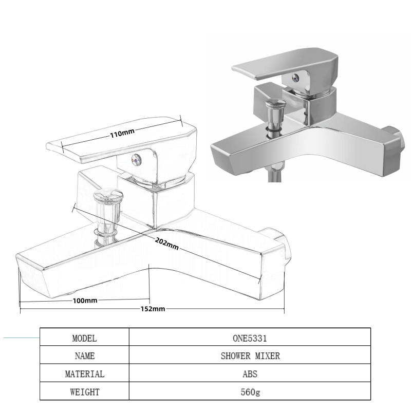 خلاط دش OS5331 صيني كروم ABS سداسي