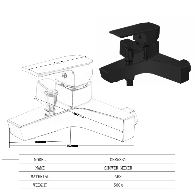  خلاط دش OS5331 صيني أسود ABS سداسي