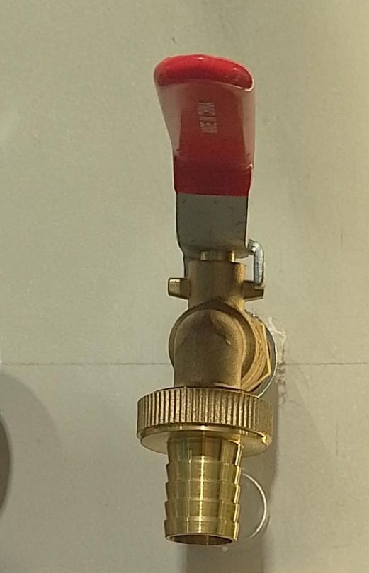 بزبوز نحاسي صيني مسكة أحمر 1/2 بوصة & R13581