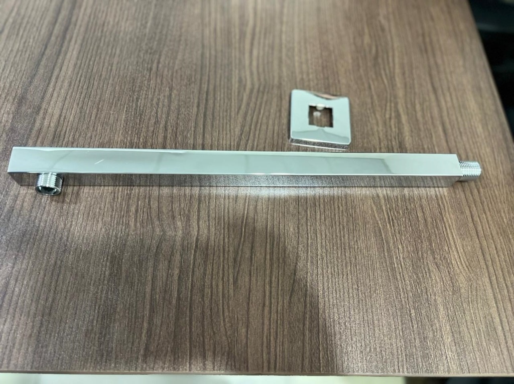 ماسورة سماعة دش كروم مربع جداري 40 سم (MH)