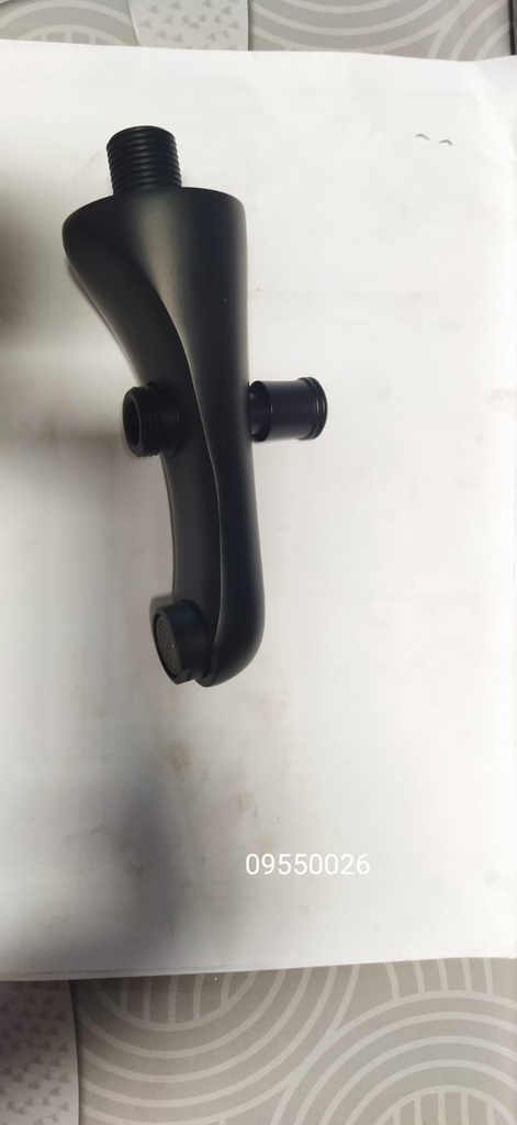 صباب دش مخفي خطين نحاس مدور اسود (MH)