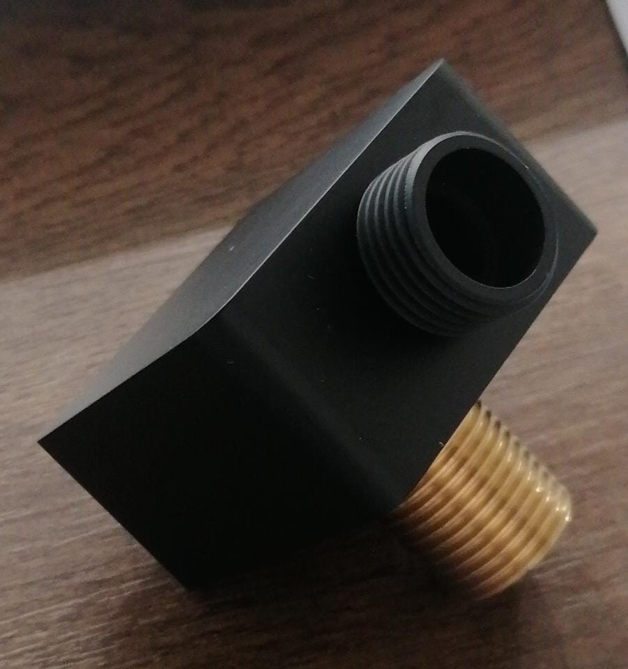 كوع دش مخفي مربع صيني اسود (MH)