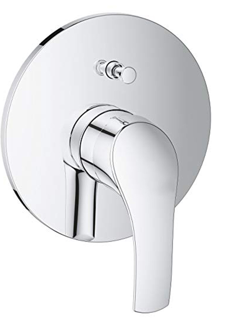 وجه خلاط دش مخفي صيني كروم دائري خطين  2238 مع المسكة MH