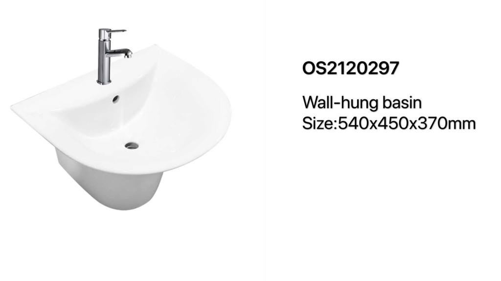 مغسلة سيراميك تعليق جداري  45*54 سم - أبيض  OS2120297