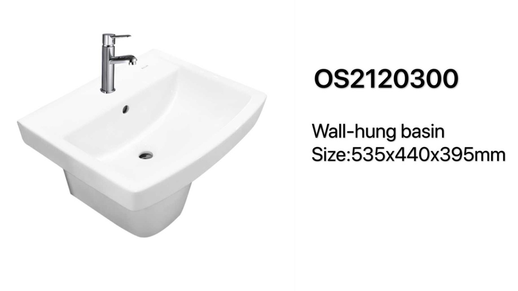 مغسلة سيراميك تعليق جداري  44*53 سم -  أبيض OS2120300