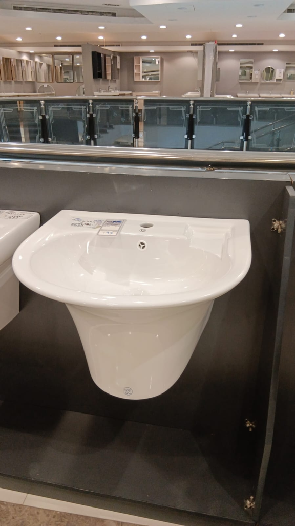 مغسلة سراميك تعليق جداري مع صبانة OS2120337 ابيض 34*41*51