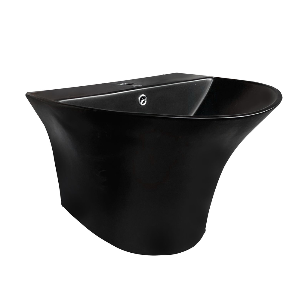 مغسلة سيراميك تعليق جداري OS2120339 صيني ORIENT STANDARD أسود مطفي دائري 57*47*40 سم