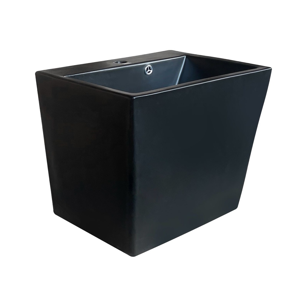 مغسلة سيراميك تعليق جداري OS2120340 صيني ORIENT STANDARD أسود مطفي مربع 48*42*40 سم