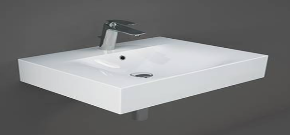 حوض سيراميك مستطيل تعليق أبيض RAK-DES DESWB06101AWHA
