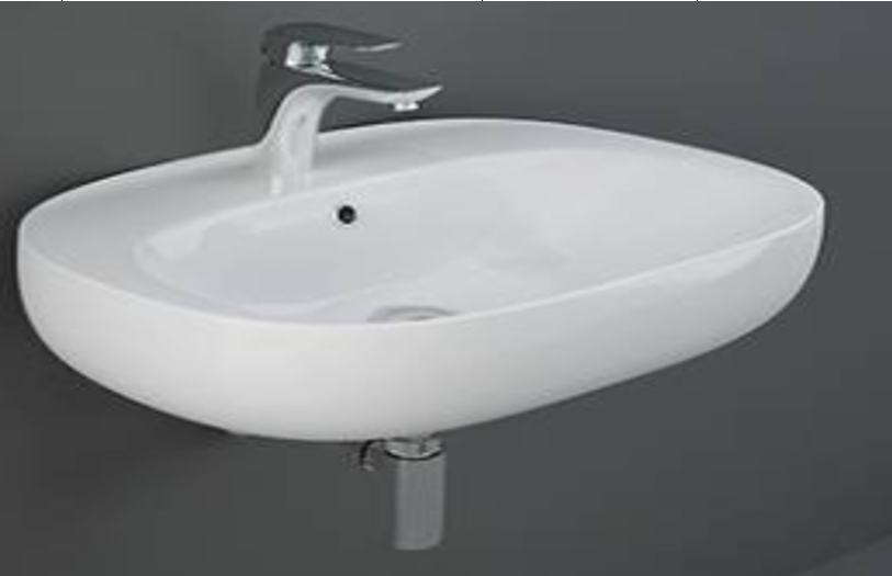حوض سيراميك تعليق بيضاوي أبيض RAK-ILLUSION ILLWB6001AWHA