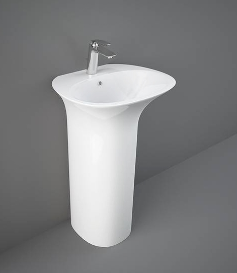 مغسلة سيراميك برميل بيضوي أبيض RAK-SENSATION SENFS5501AWHA