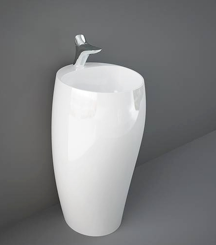 مغسلة سيراميك برميل بيضاوي أبيض RAK-CLOUD  CLOFS5001AWHA