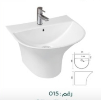 مغسلة تعليق سيراميك ابيض