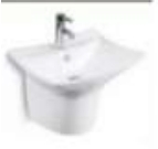 مغسلة سيراميك معلق 7516 أبيض 55*43*41سم