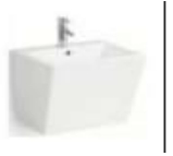 مغسلة سيراميك معلق 7548 أبيض 56*44*38سم