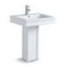 مغسلة سيراميك عمود 7043 أبيض مقاس 61*50*83 سم