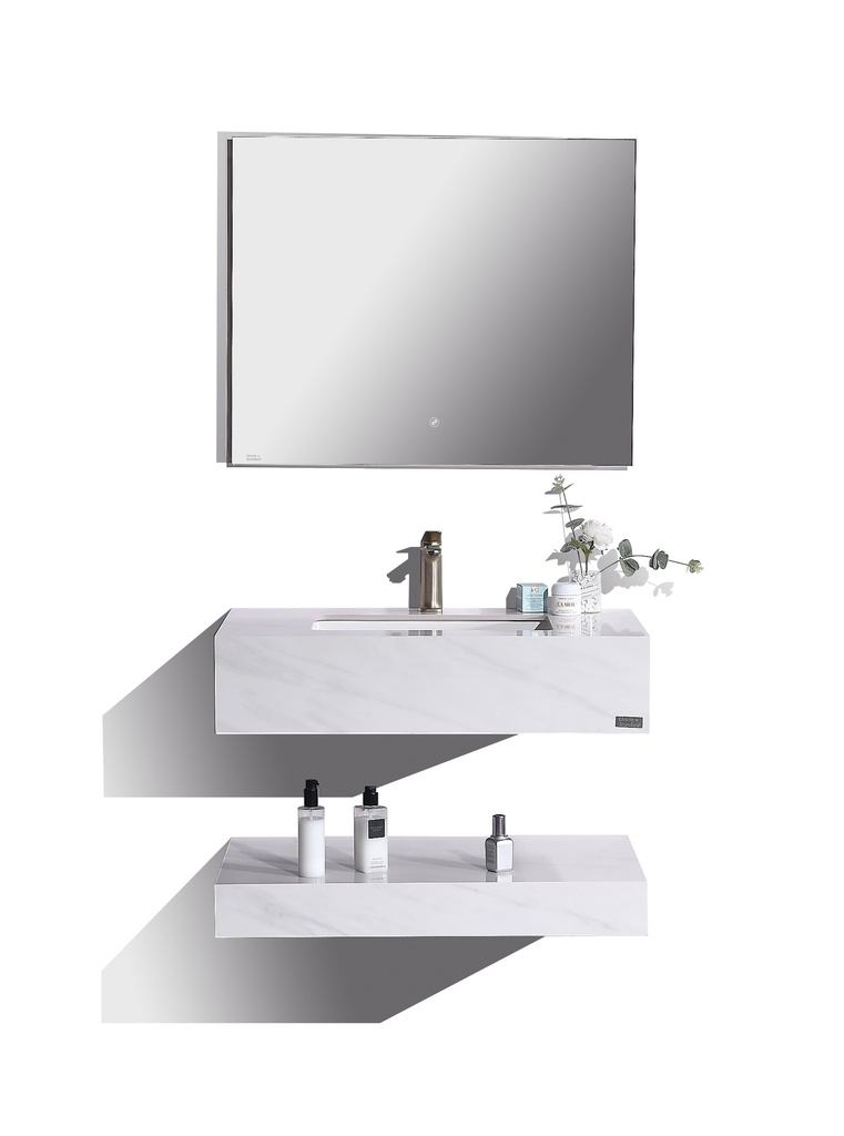 مغسلة حجر OS250016 صيني ORIENT STANDARD ابيض رمادي 80 سم حوض سيراميك