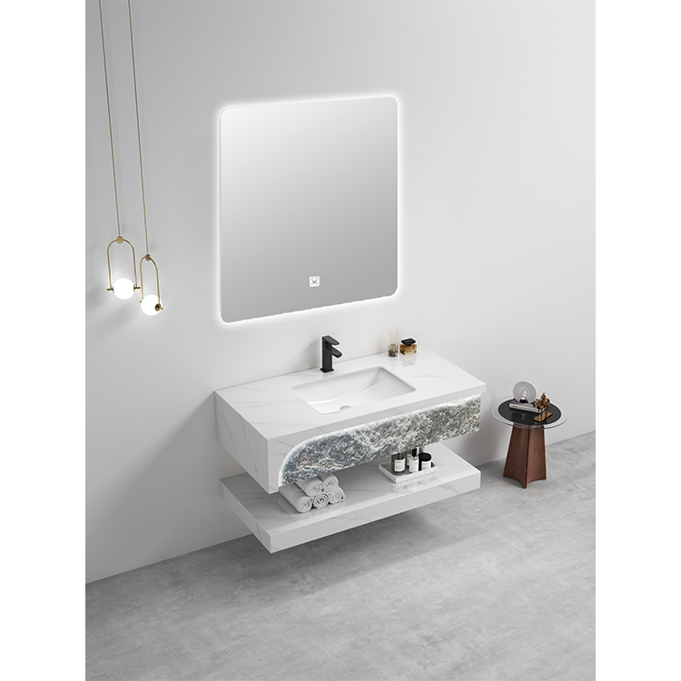 مغسلة بورسلان مضيئة OS69 صيني ابيض رمادي غامق 60* سم حوض سيراميك