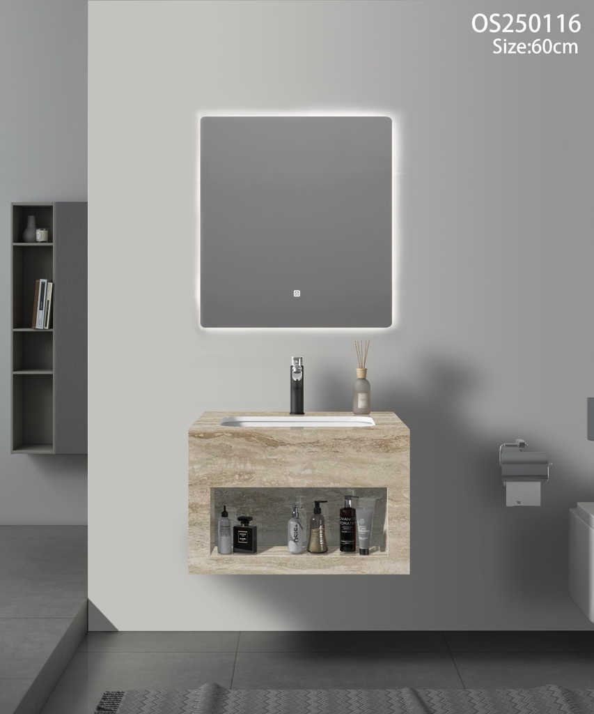 مغسلة بورسلان حوض سيراميك OS116 صيني ترافيرتينو بيج 60سم