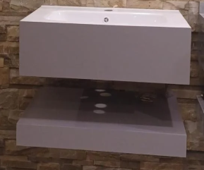 مغسلة بورسلان OS126 BULIT-IN صيني رمادي 60 سم حوض سيراميك