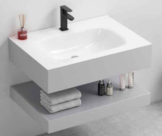 مغسلة بورسلان OS127 BULIT-IN صيني رمادي 80 سم حوض سيرامي