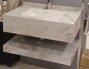 مغسلة بورسلان OS131 صيني ابيض رخامي 80 سم حوض ليزر