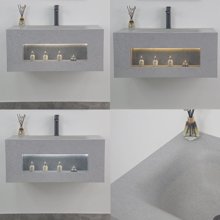 مغسلة بورسلان حوض hot binding باضاءة لمس OS139 صيني  ابيض 80 سم 