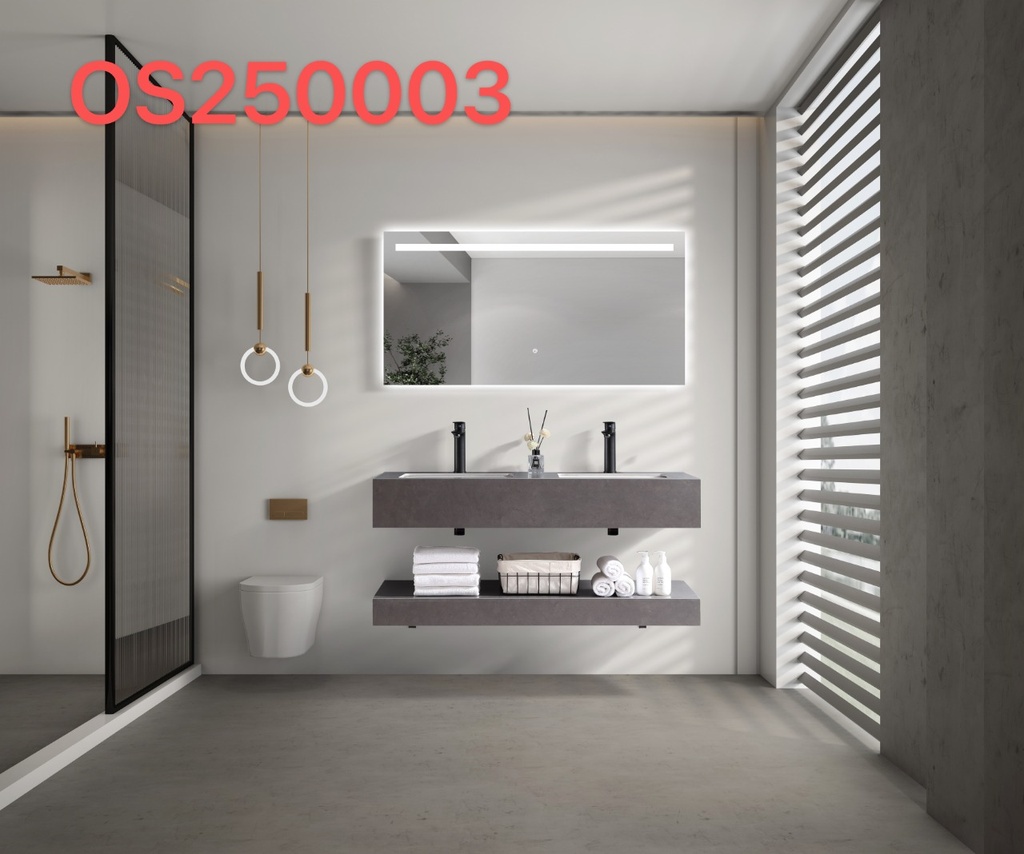 مغسله حجر صناعي OS203 حوض سيراميك 120سم