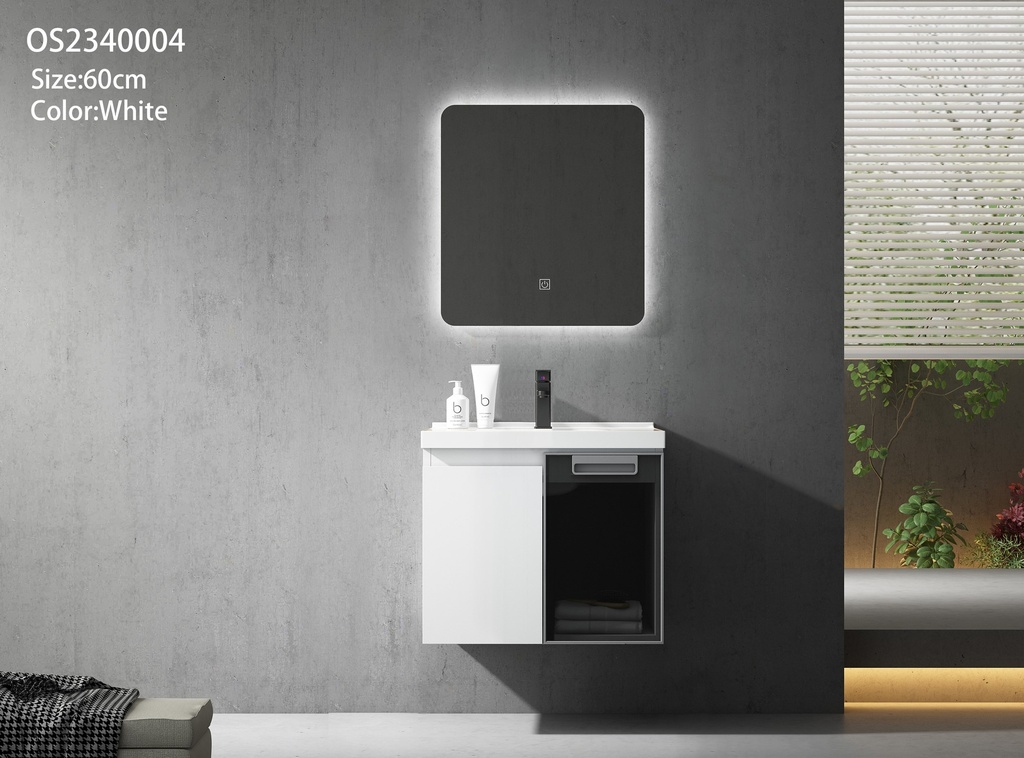 مغسلة OS2340004 PVC أبيض حوض سيراميك 60سم