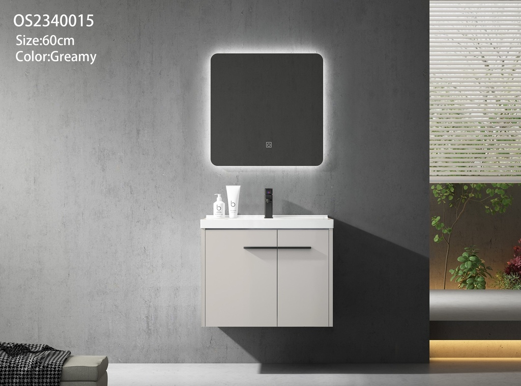 مغسلة OS2340015 PVC كريمي حوض سيراميك 60سم