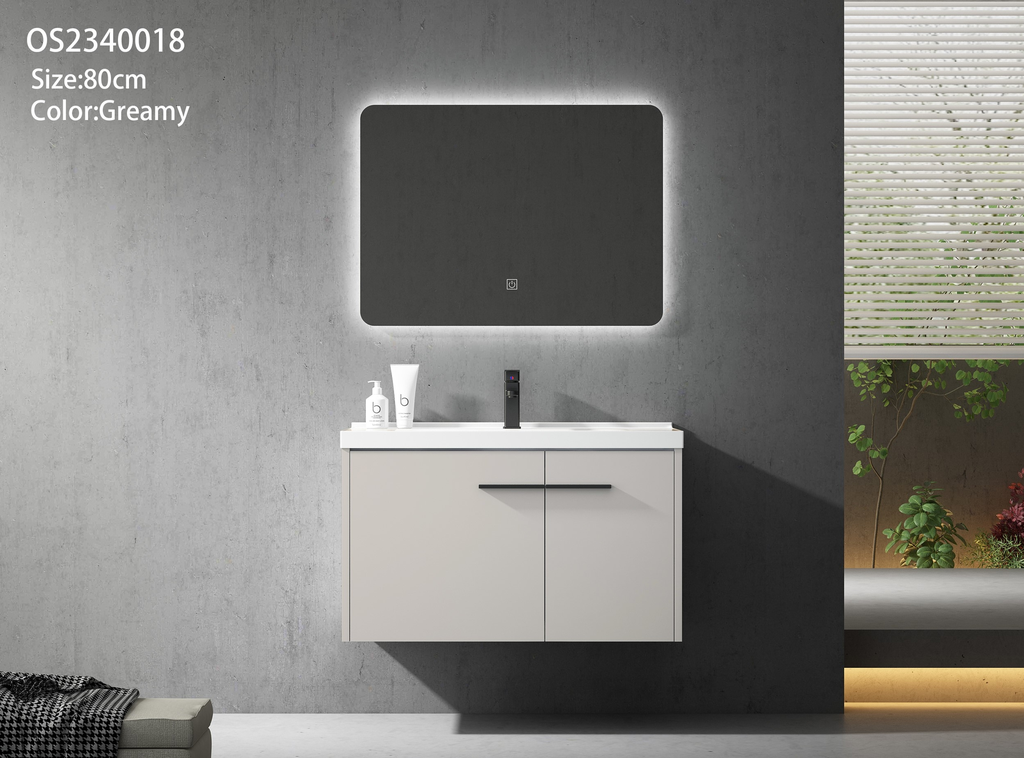 مغسلة OS2340018 PVC كريمي حوض سيراميك 80سم