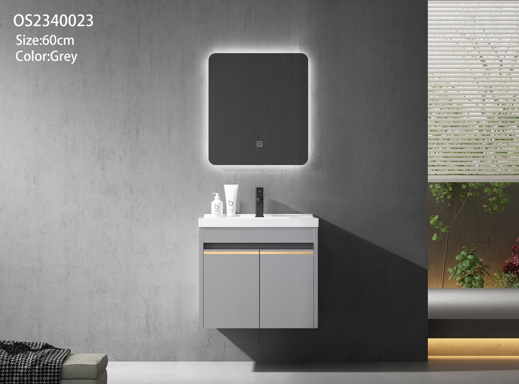 مغسلة OS2340023 PVC رمادي حوض سيراميك 60سم