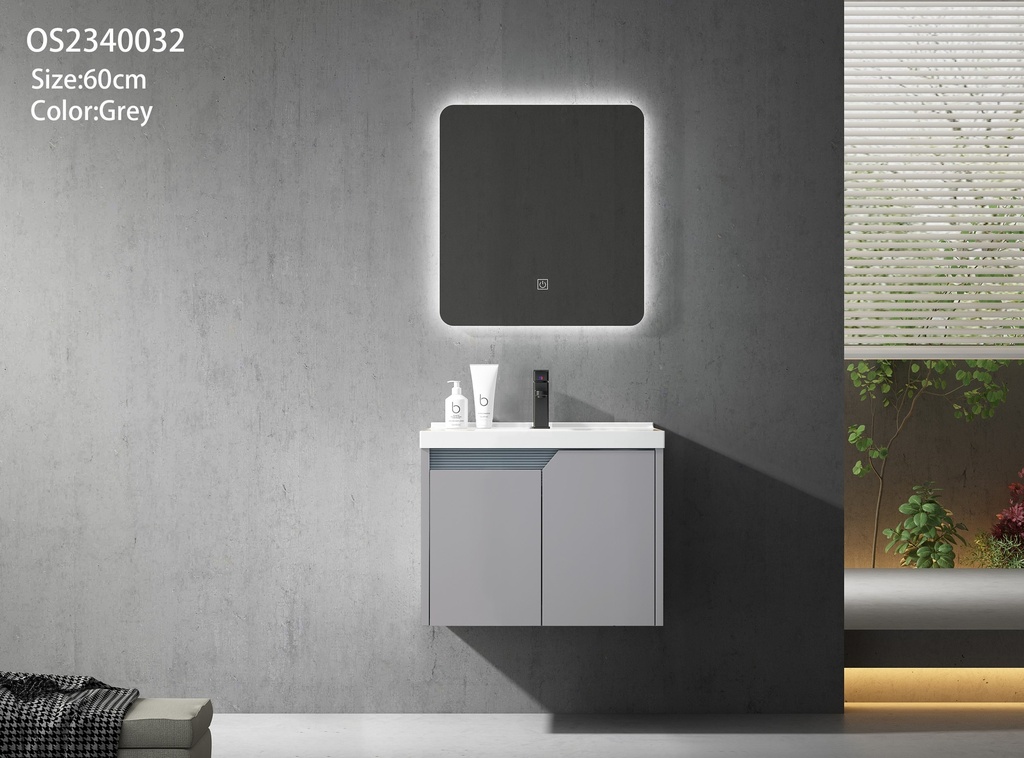 مغسلة OS2340032 PVC رمادي حوض سيراميك 60سم