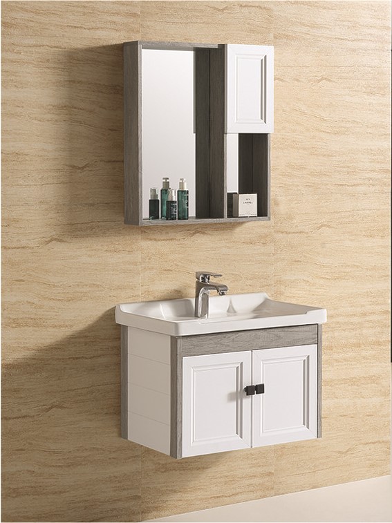 مغسلة دولاب كاربون فايبر (60)OS280025 ابيض رمادي 60*46 سم